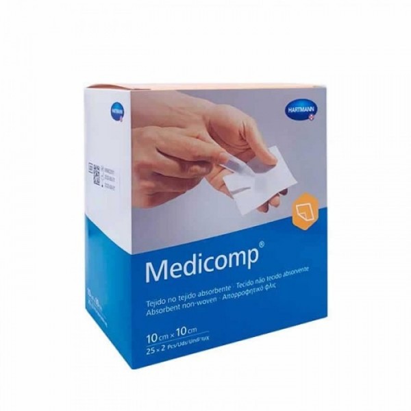 Medicomp Compresas Nonwoven Esteril 10x10 cm 12 