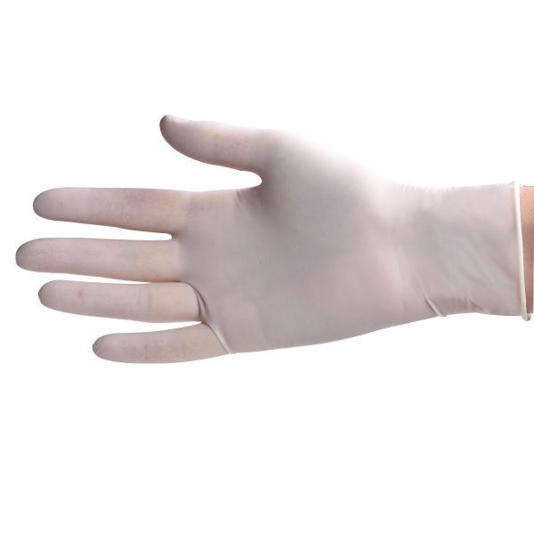 guantes de látex Cuatrogasa  con polvo Talla L